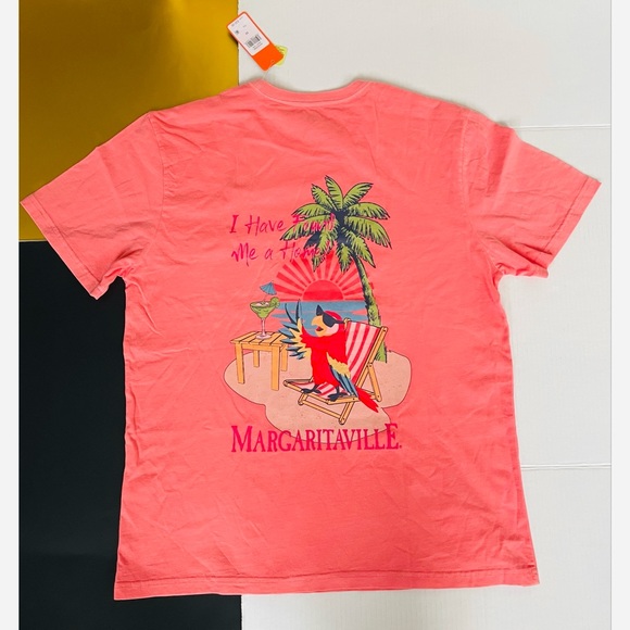 NWT Jimmy Buffett Margaritaville peach amber Shirt size Medium *L25 - Picture 5 of 6